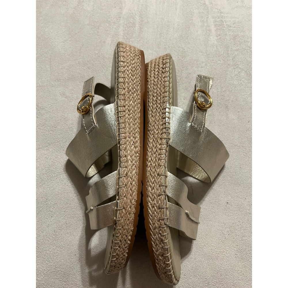 Cole Haan Pinch Maine Classic Gold Leather Espadrille Sandals W30291 Women 10 B - Picture 3 of 12